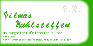 vilmos muhlsteffen business card