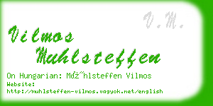 vilmos muhlsteffen business card